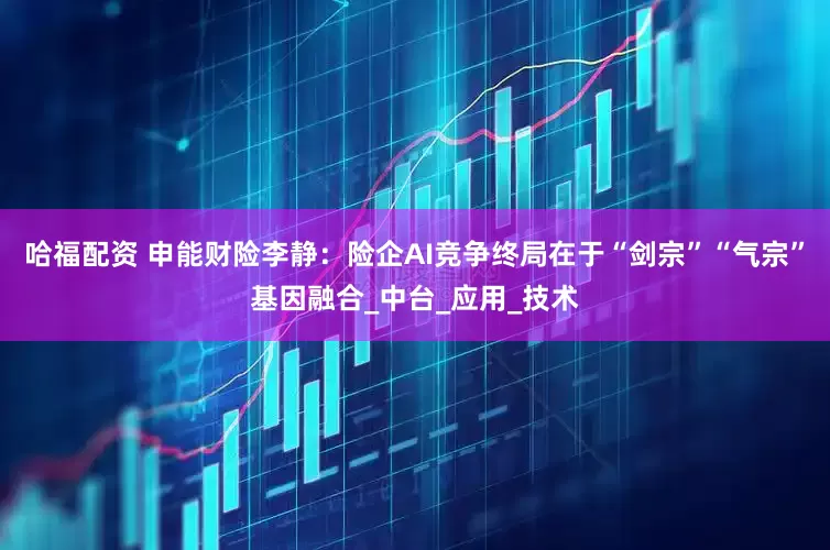 哈福配资 申能财险李静：险企AI竞争终局在于“剑宗”“气宗”基因融合_中台_应用_技术